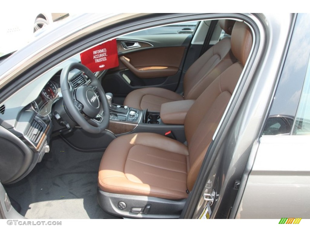 Nougat Brown Interior 2013 Audi A6 2.0T Sedan Photo #81196446