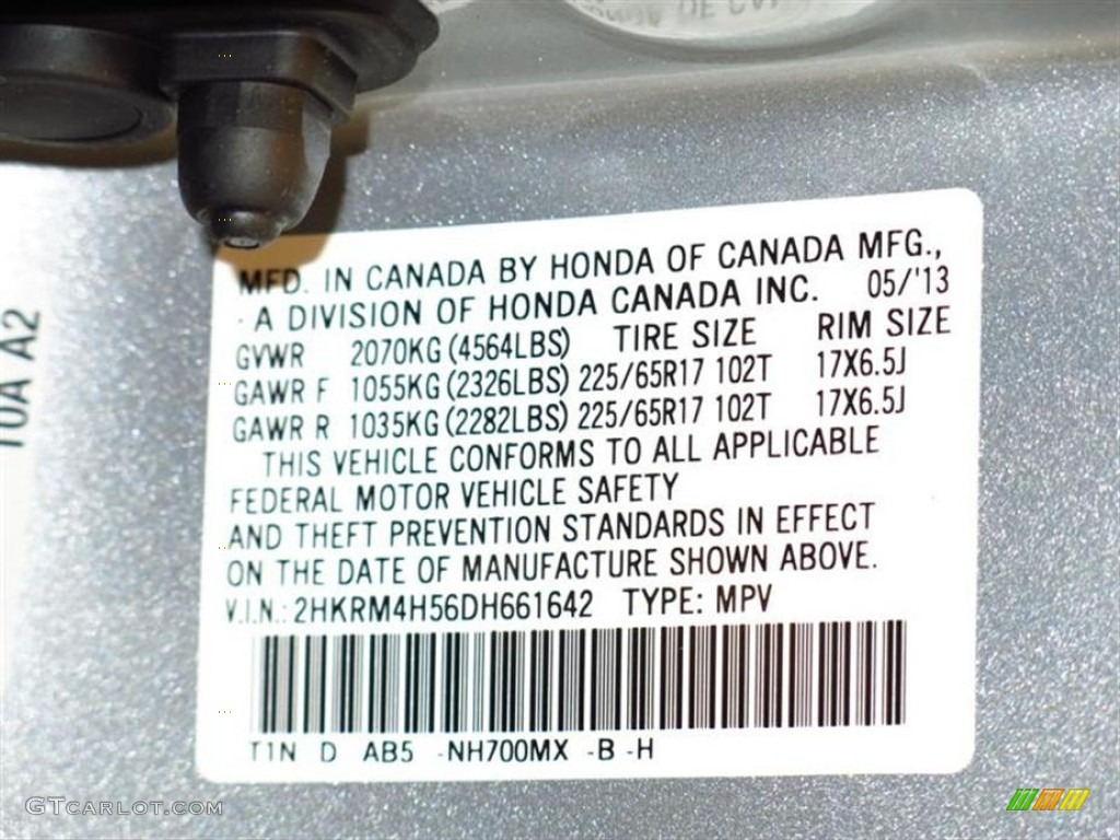 2013 CR-V EX AWD - Alabaster Silver Metallic / Gray photo #11
