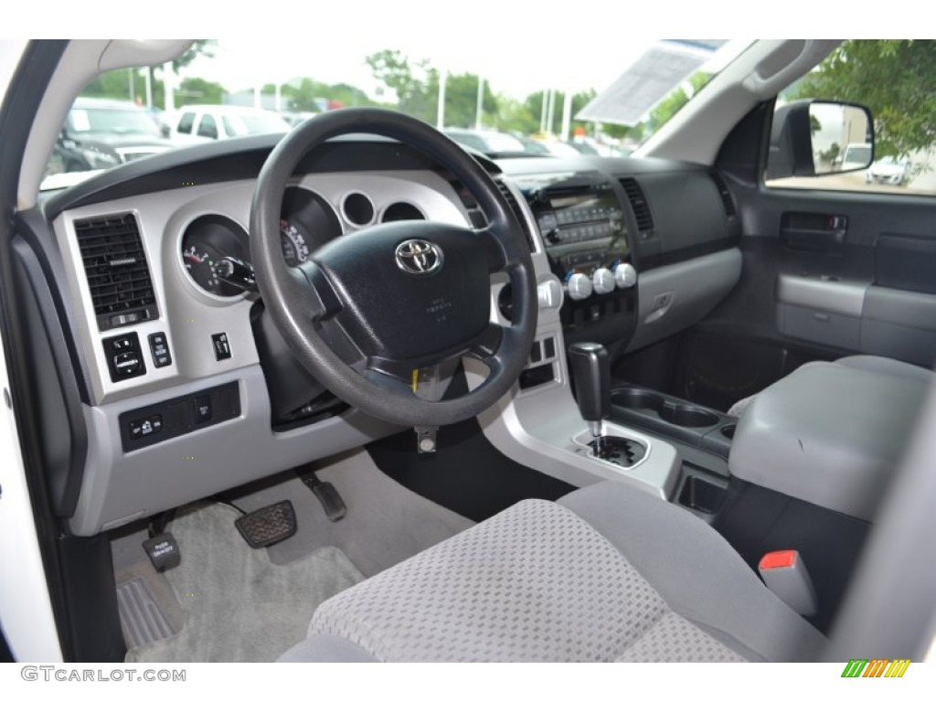 2008 Tundra SR5 Double Cab - Super White / Graphite Gray photo #14