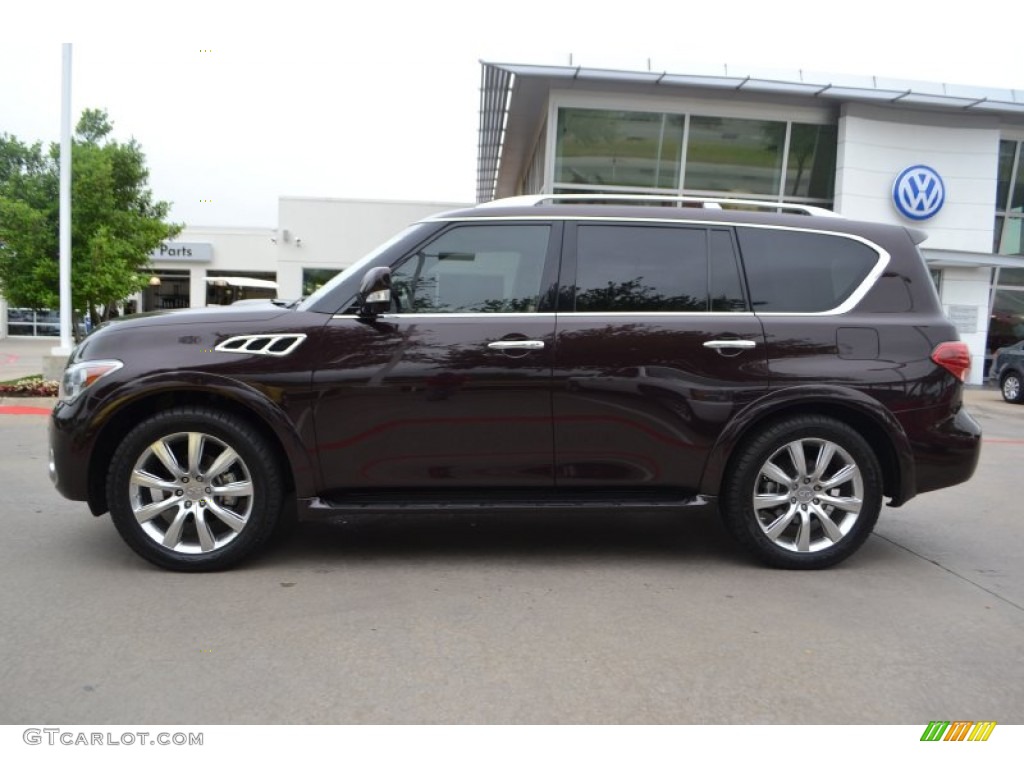 Dark Currant 2011 Infiniti QX 56 4WD Exterior Photo #81197418