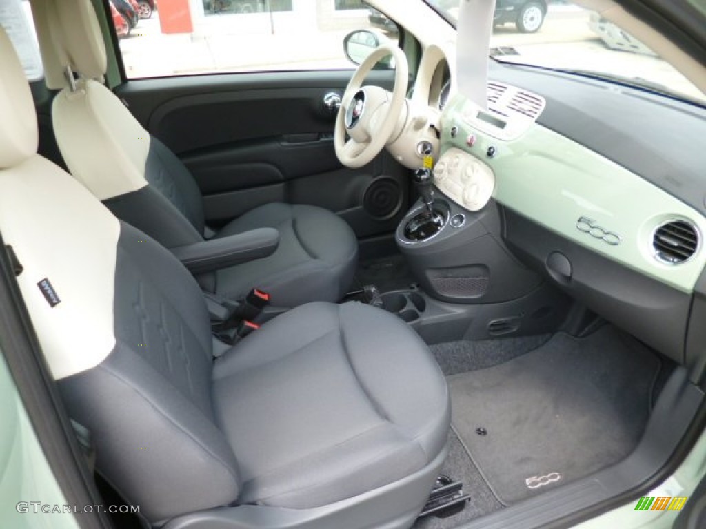 Tessuto Grigio/Avorio (Grey/Ivory) Interior 2012 Fiat 500 Pop Photo #81197451