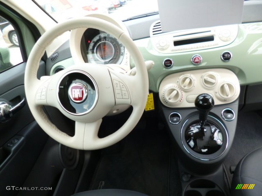 2012 Fiat 500 Pop Tessuto Grigio/Avorio (Grey/Ivory) Dashboard Photo #81197505