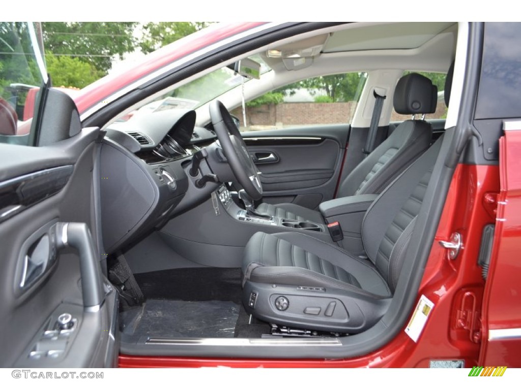 Black Interior 2013 Volkswagen CC VR6 4Motion Executive Photo #81199279
