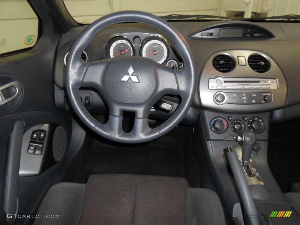 2012 Mitsubishi Eclipse Spyder GS Sport Dark Charcoal Dashboard Photo #81200061