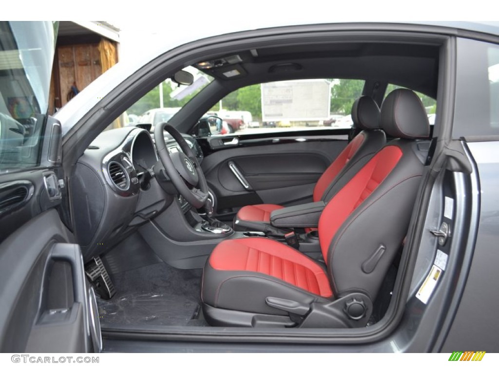 Black/Red Interior 2013 Volkswagen Beetle Turbo Photo #81202318