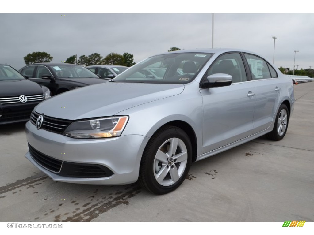 2013 Jetta TDI Sedan - Reflex Silver Metallic / Titan Black photo #1