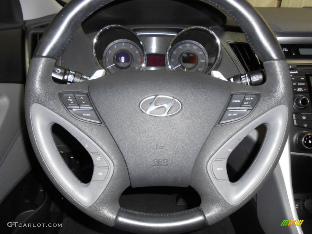 2011 Hyundai Sonata SE Gray Steering Wheel Photo #81203932
