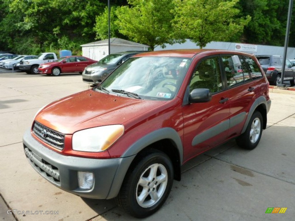 2001 RAV4 4WD - Impulse Red / Oak photo #3