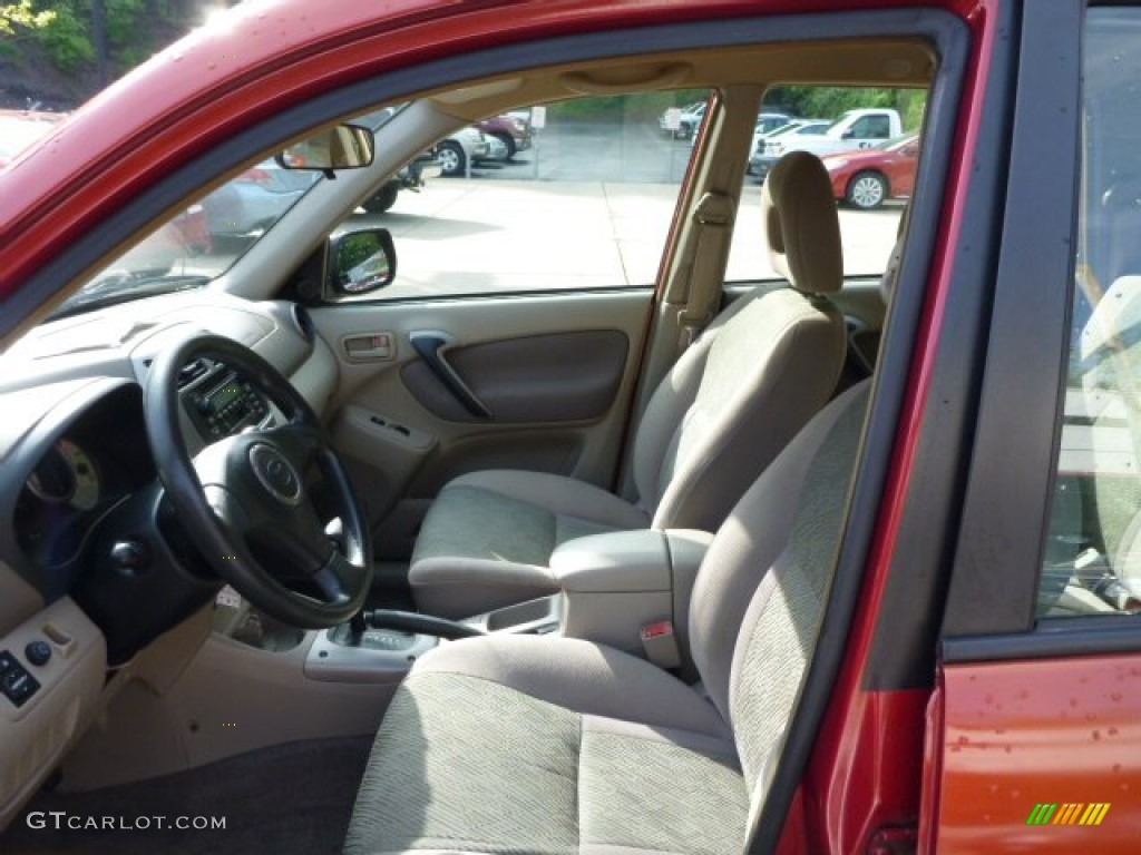 2001 RAV4 4WD - Impulse Red / Oak photo #4