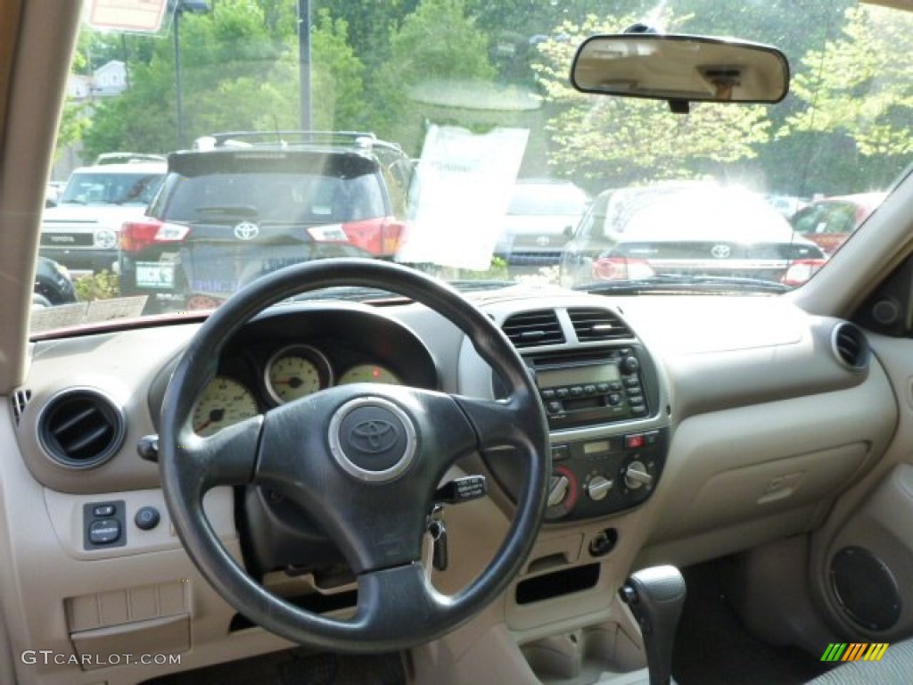 2001 RAV4 4WD - Impulse Red / Oak photo #6