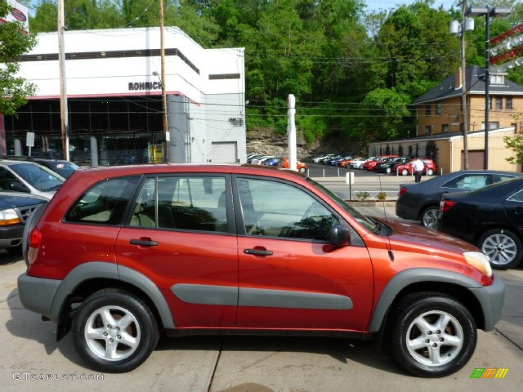2001 RAV4 4WD - Impulse Red / Oak photo #10