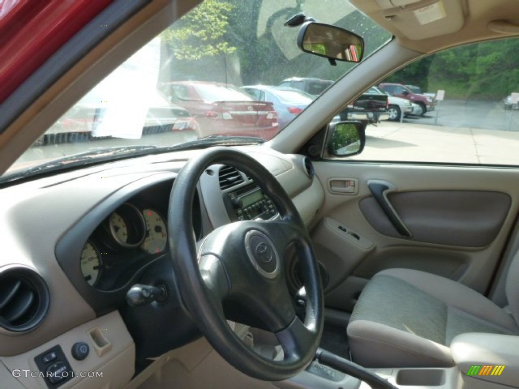 2001 RAV4 4WD - Impulse Red / Oak photo #18