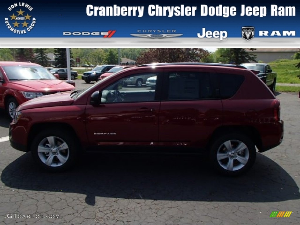 2014 Compass Sport 4x4 - Deep Cherry Red Crystal Pearl / Dark Slate Gray/Light Pebble photo #1