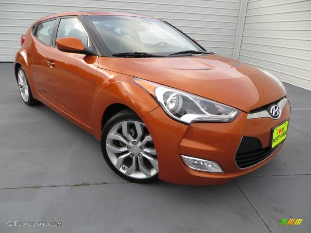 2012 Veloster  - Vitamin C / Black photo #1