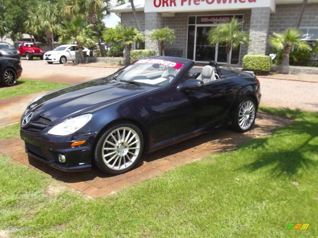 2009 SLK 300 Roadster - Capri Blue Metallic / Black/Ash photo #10