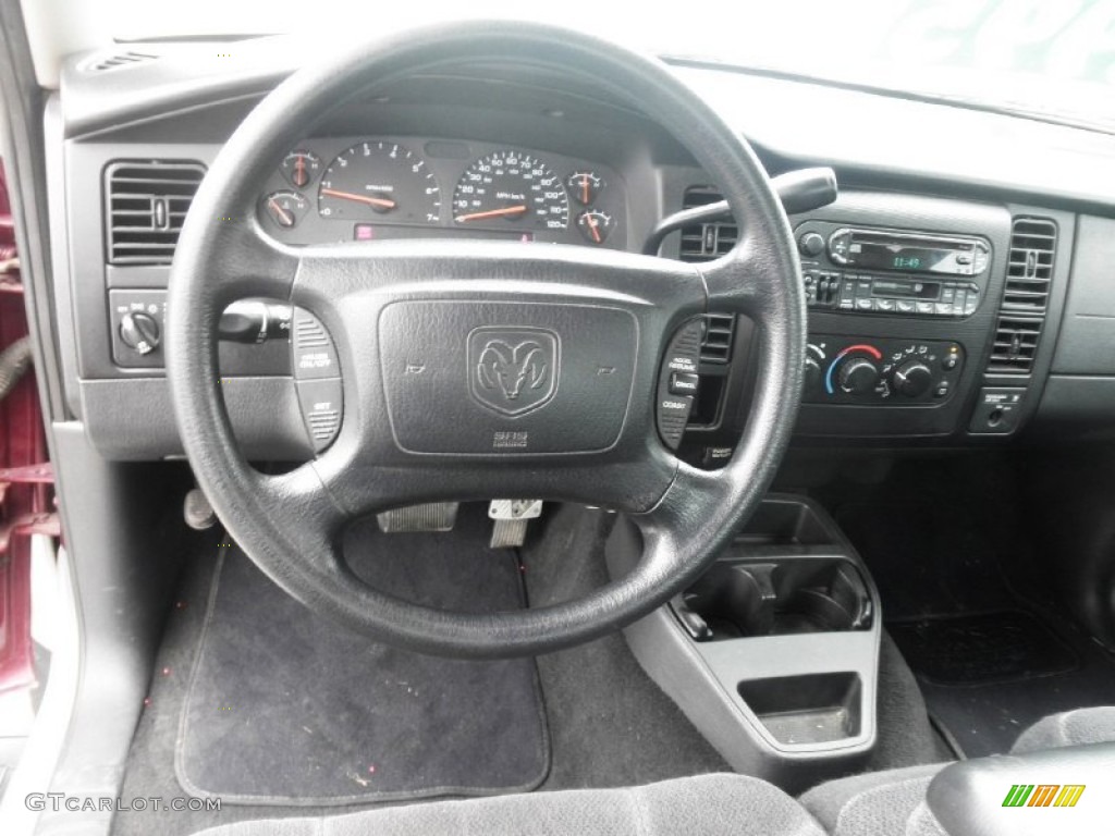 2003 Dodge Dakota SLT Club Cab Dark Slate Gray Steering Wheel Photo #81208671
