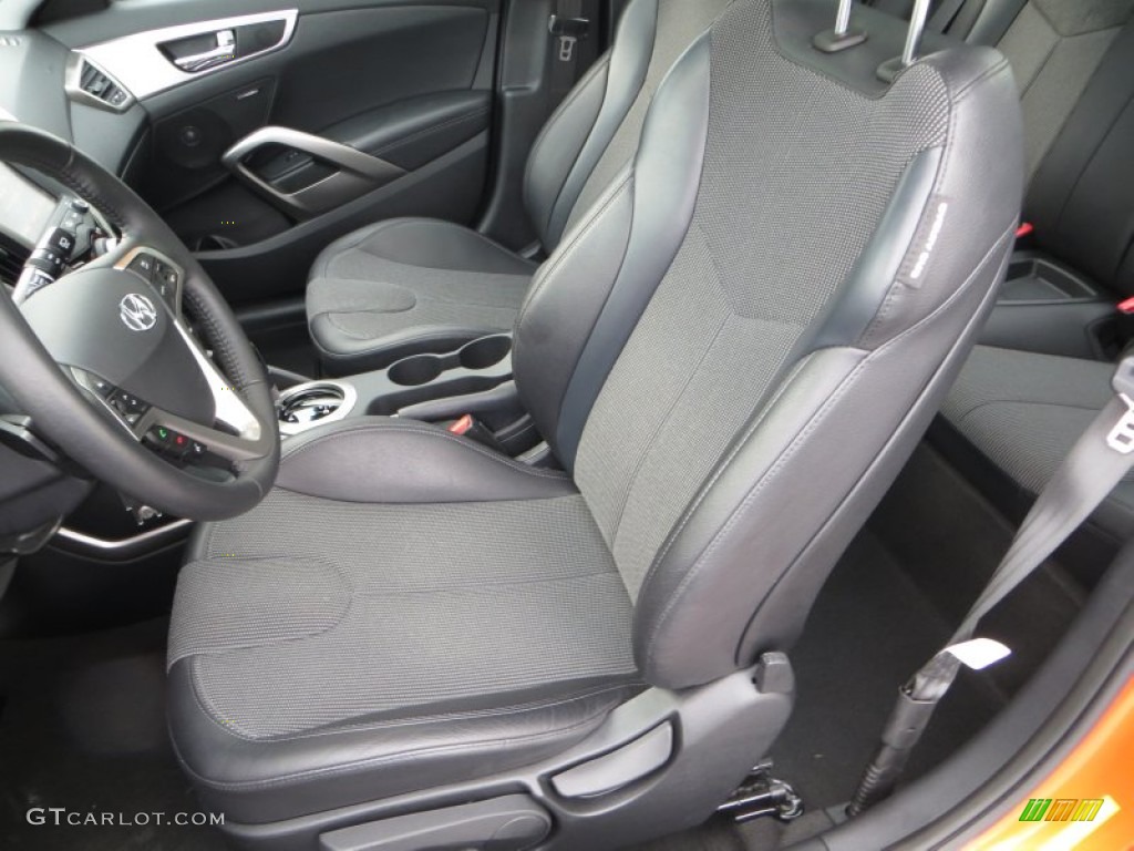 Black Interior 2012 Hyundai Veloster Standard Veloster Model Photo #81209277