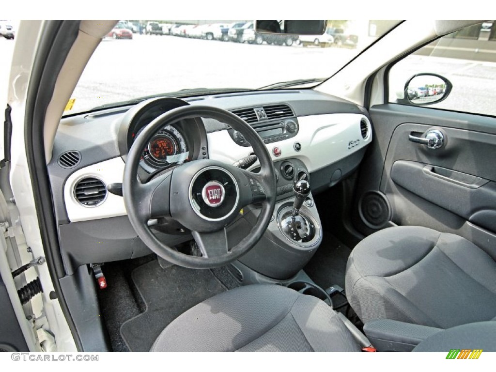 Tessuto Grigio/Nero (Grey/Black) Interior 2012 Fiat 500 Pop Photo #81210802