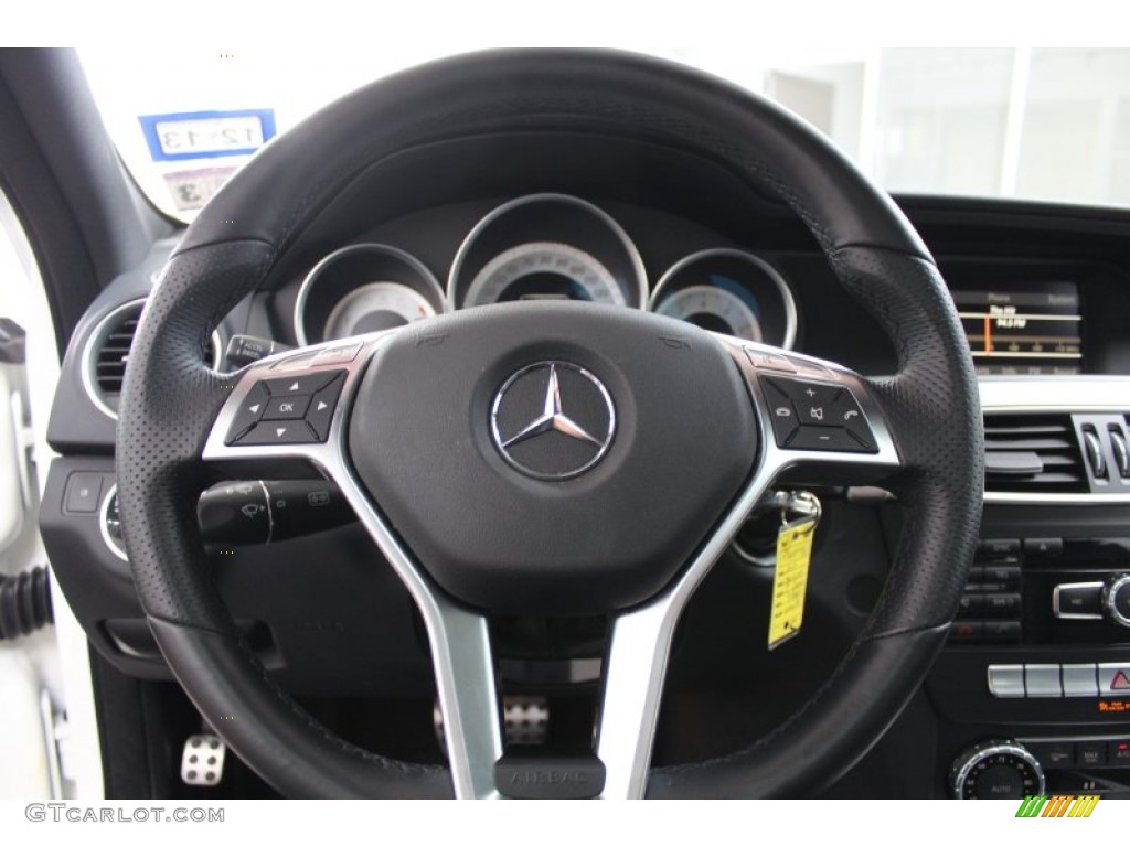 2012 Mercedes-Benz C 250 Sport Black Steering Wheel Photo #81213882