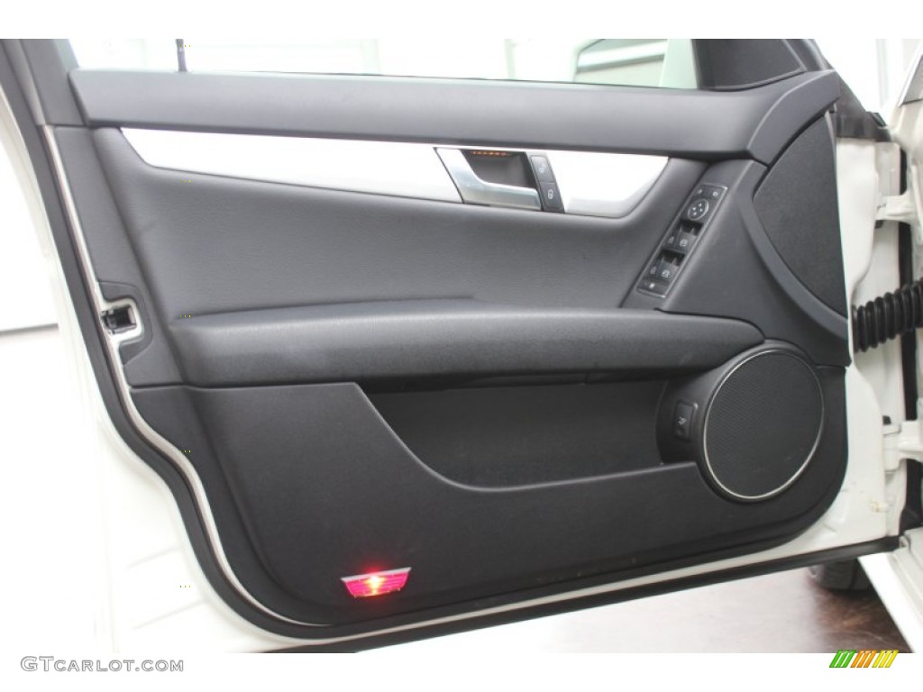 2012 Mercedes-Benz C 250 Sport Black Door Panel Photo #81213945