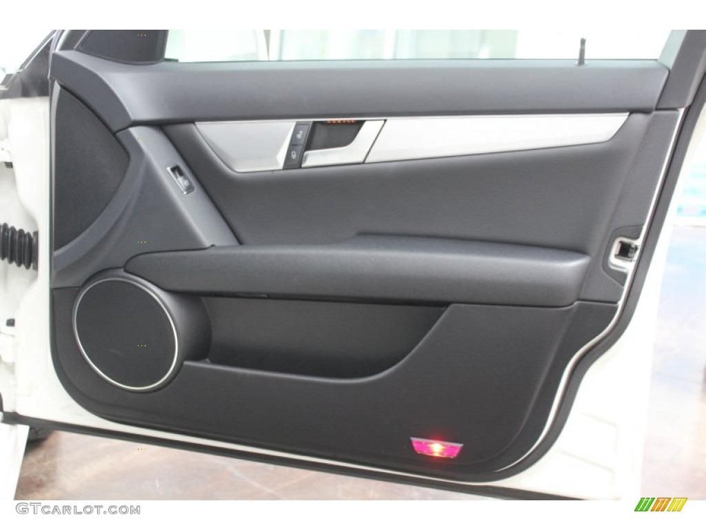 2012 Mercedes-Benz C 250 Sport Black Door Panel Photo #81213975