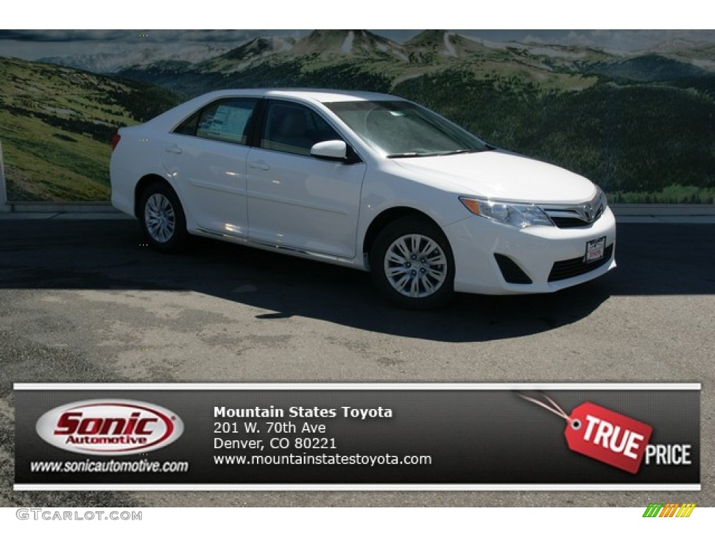 2013 Camry LE - Super White / Ivory photo #1