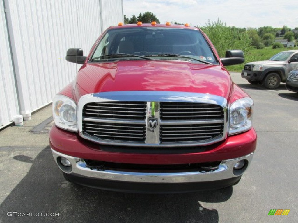 2008 Ram 3500 SLT Quad Cab 4x4 Dually - Flame Red / Medium Slate Gray photo #3