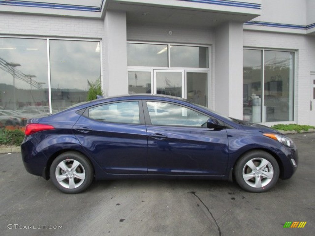 2013 Elantra GLS - Indigo Night / Beige photo #2