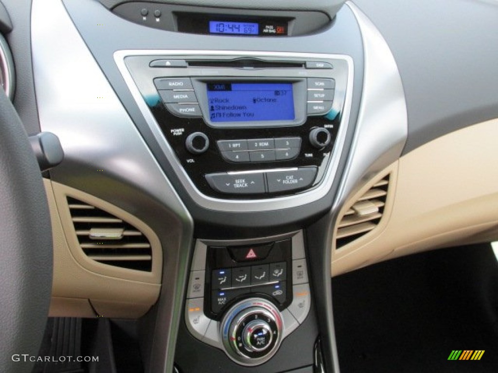 2013 Elantra GLS - Indigo Night / Beige photo #8
