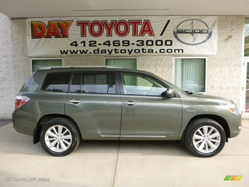 2008 Highlander Hybrid Limited 4WD - Cypress Green Pearl / Ash Gray photo #1