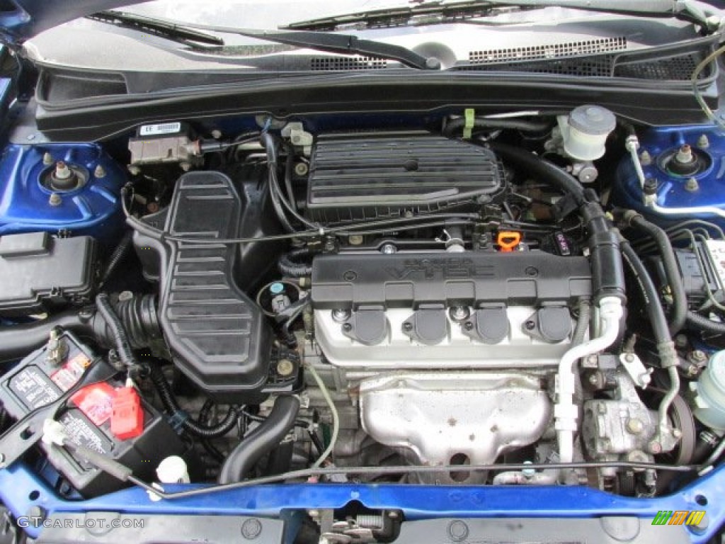 2004 Honda Civic EX Coupe 1.7L SOHC 16V VTEC 4 Cylinder Engine Photo #81219379