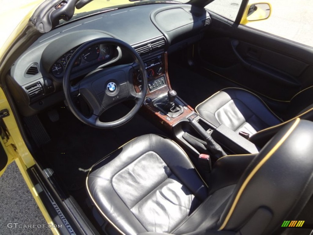 Black Interior 1998 BMW Z3 2.8 Roadster Photo #81219438