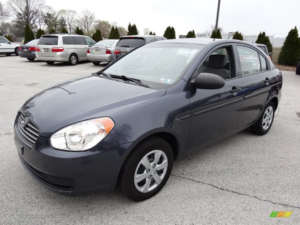 2009 Accent GLS 4 Door - Charcoal Gray / Gray photo #2