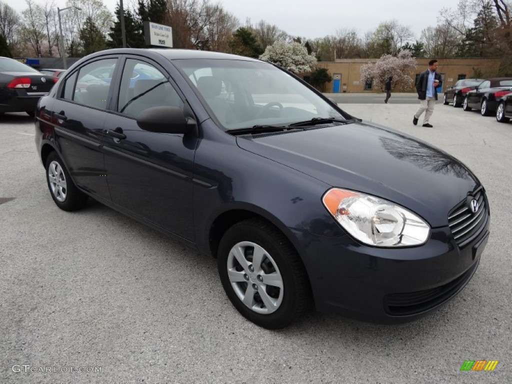 2009 Accent GLS 4 Door - Charcoal Gray / Gray photo #4
