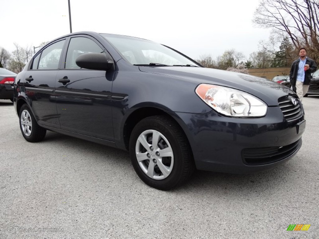 2009 Accent GLS 4 Door - Charcoal Gray / Gray photo #6