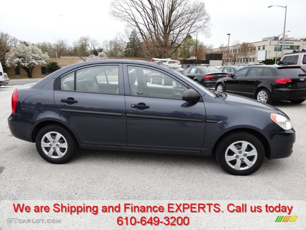 2009 Accent GLS 4 Door - Charcoal Gray / Gray photo #7