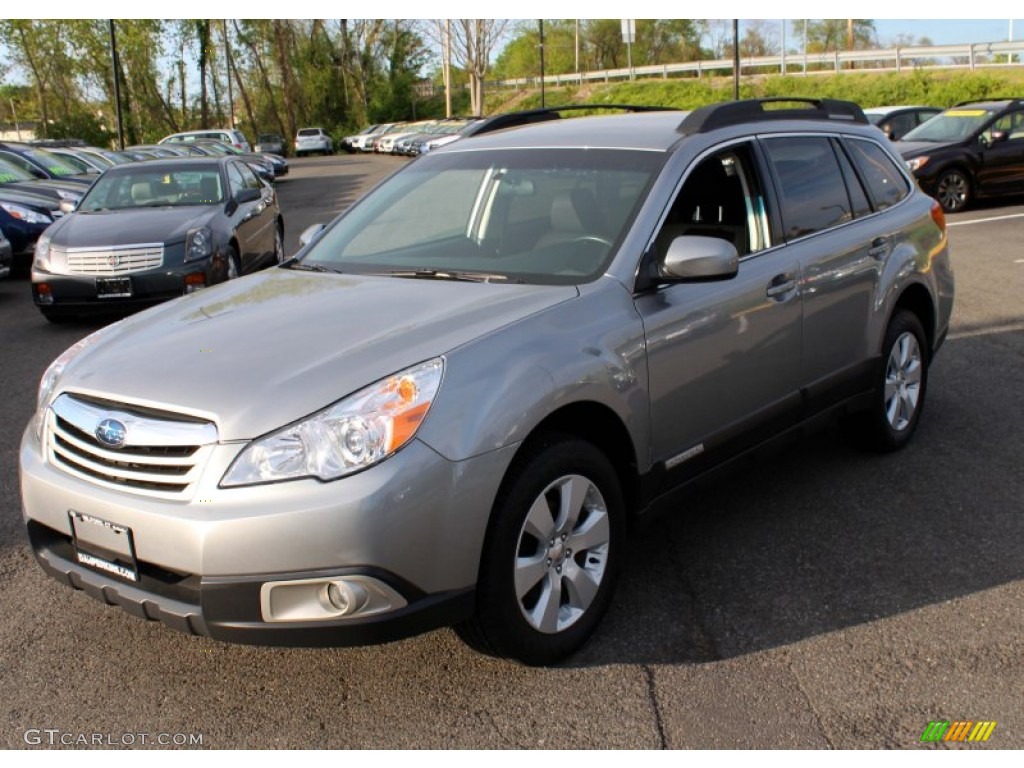 2011 Outback 2.5i Premium Wagon - Steel Silver Metallic / Off Black photo #3