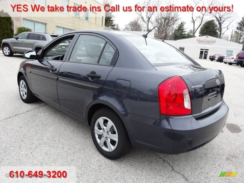2009 Accent GLS 4 Door - Charcoal Gray / Gray photo #11