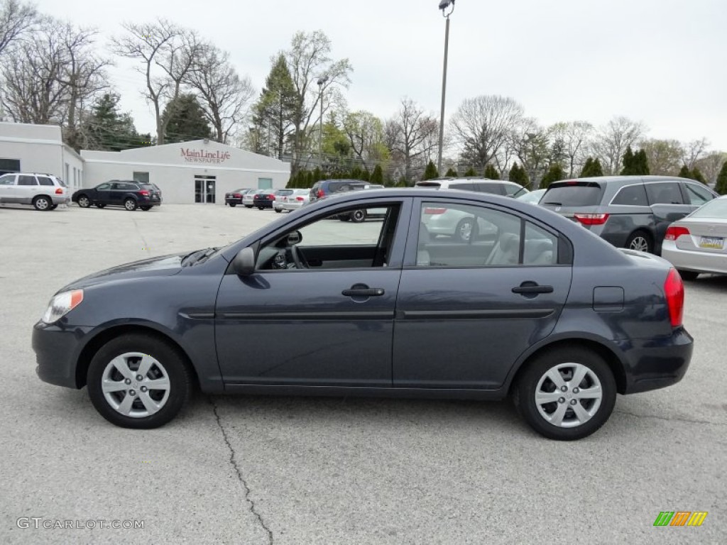 2009 Accent GLS 4 Door - Charcoal Gray / Gray photo #12
