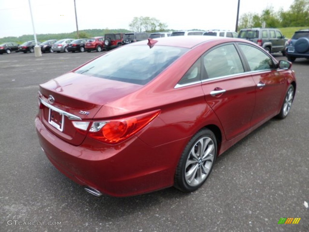 2013 Sonata Limited 2.0T - Sparkling Ruby / Black photo #7