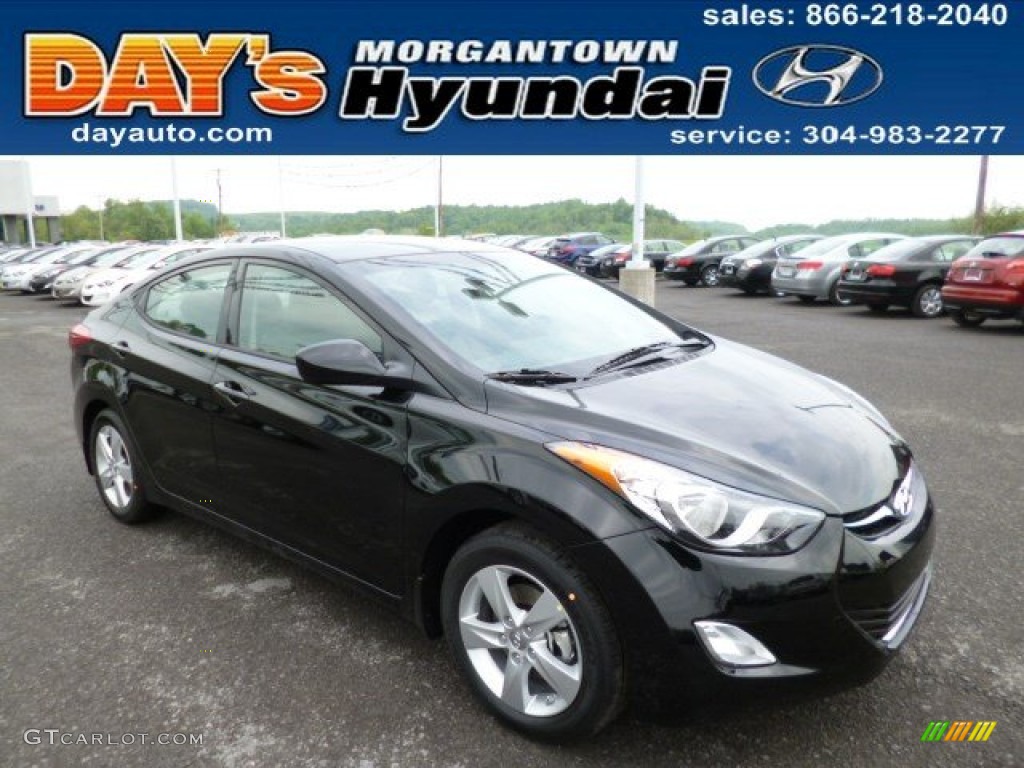 2013 Elantra GLS - Black / Gray photo #1