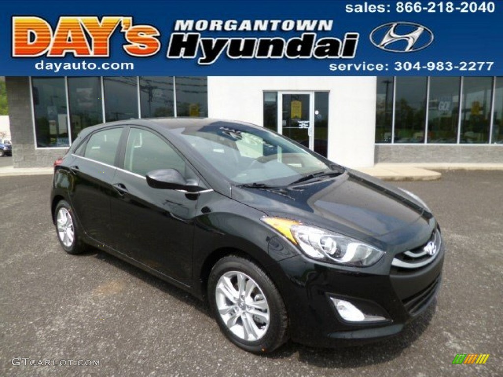 2013 Elantra GT - Black Noir Pearl / Black photo #1
