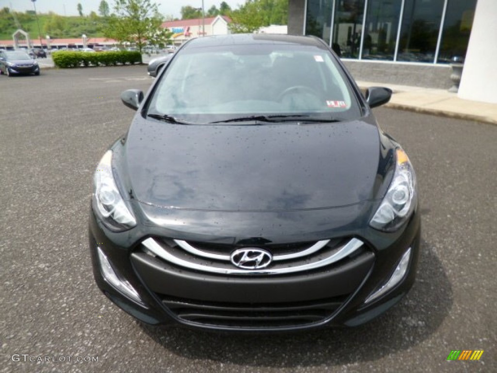 2013 Elantra GT - Black Noir Pearl / Black photo #2