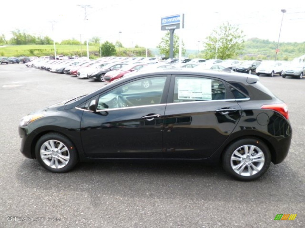 2013 Elantra GT - Black Noir Pearl / Black photo #4