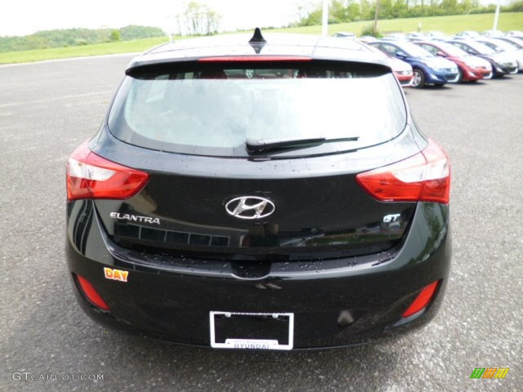 2013 Elantra GT - Black Noir Pearl / Black photo #6