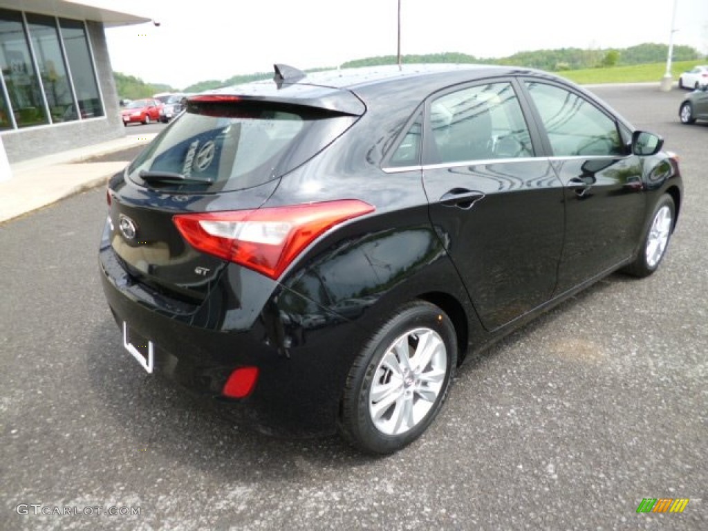 2013 Elantra GT - Black Noir Pearl / Black photo #7