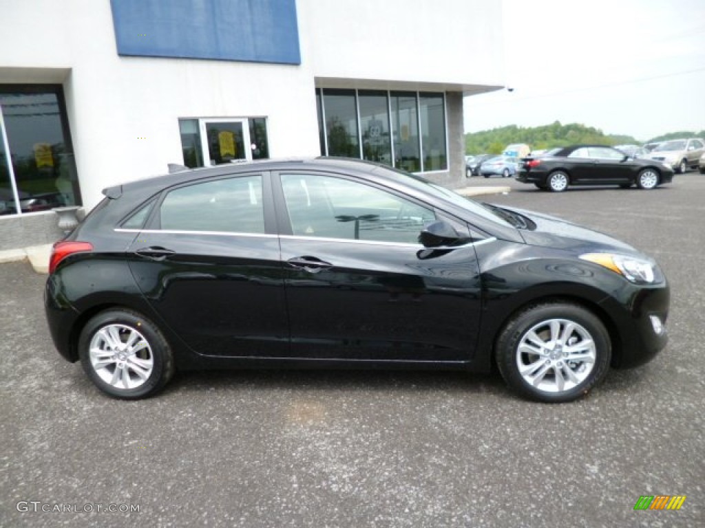 2013 Elantra GT - Black Noir Pearl / Black photo #8