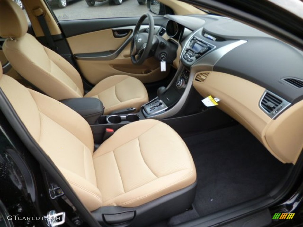 Beige Interior 2013 Hyundai Elantra GLS Photo #81222360