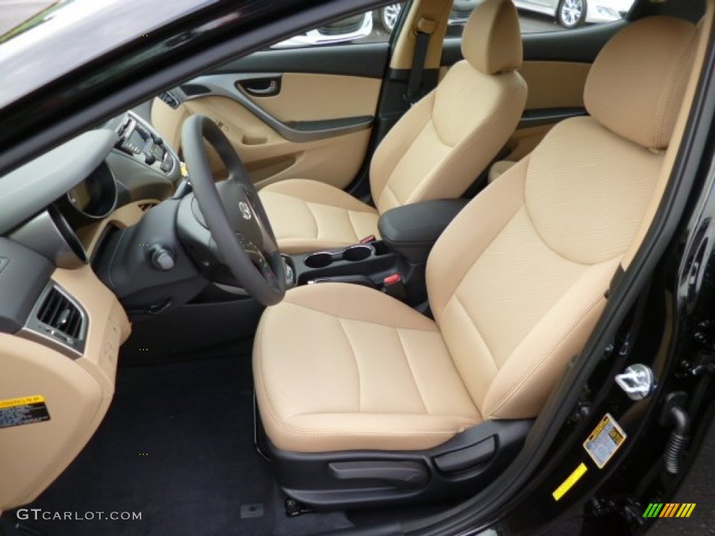 Beige Interior 2013 Hyundai Elantra GLS Photo #81222417