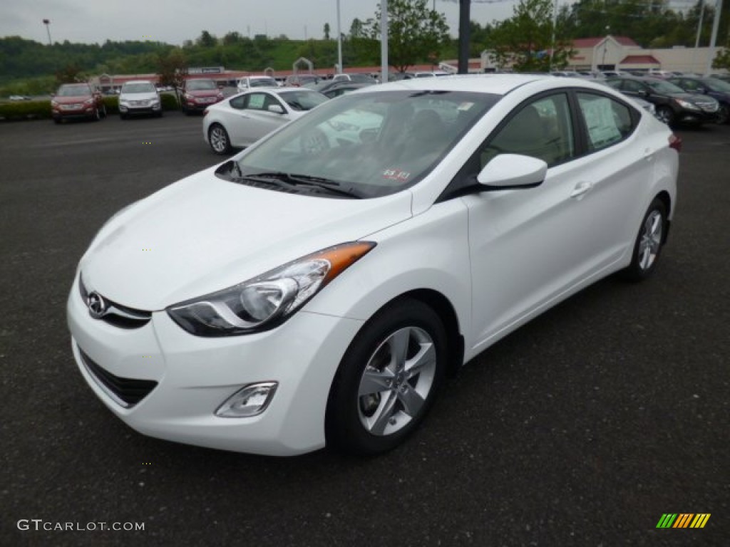 2013 Elantra GLS - Shimmering White / Beige photo #3